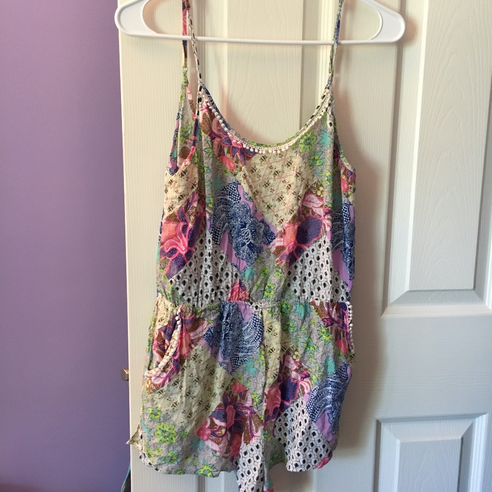 bathing suit cover up, romper with pockets